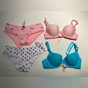 Victoria Secret Bras (2) and panties(2)